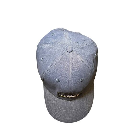 Patagonia Hat‎ Men Women Baseball Cap Blue Denim Chambray Adjustable Strap Logo - Picture 6 of 9